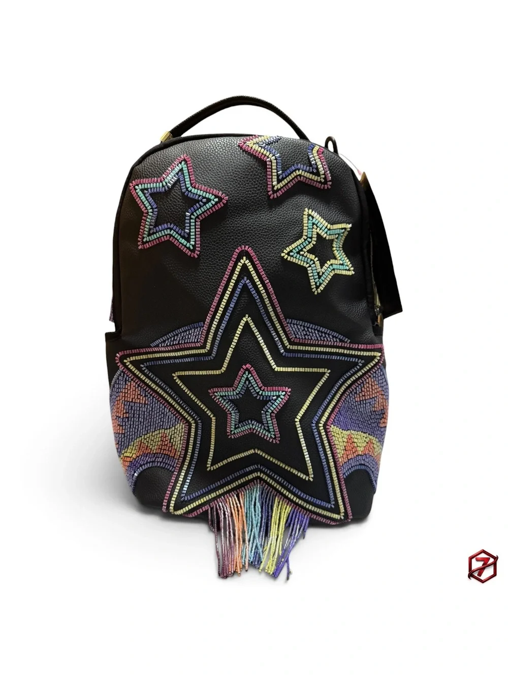 Sprayground Star Racer A.I.7 Sandflower Collab Beaded Backpack NWT DLXV